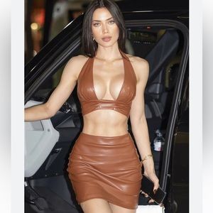 Brand new Fashion nova leather set!